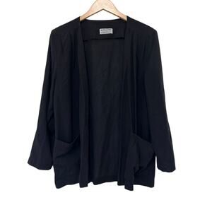 Vintage Alfred Dunner Black Open Front Cardigan Sz S